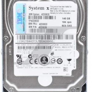 42D0632  42D0633 42D0636 146GB 10K 2.5  6GB DP SAS SFF  X3650M2 X3550M2  X3400M2  X3650M3 Bolsa garantia 1 Año - USADO