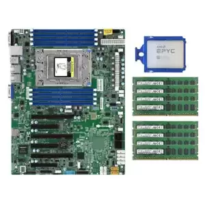 AMD EPYC 7371 CPU 16 Cores Up to 3.8GHz + Supermicro H11SSL-i + 8x 8GB 2133P RAM