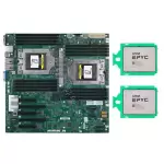 Supermicro H11DSi-NT Motherboard + 2x AMD EPYC 7302 CPU 16 Cores 3.0 GHz 155W