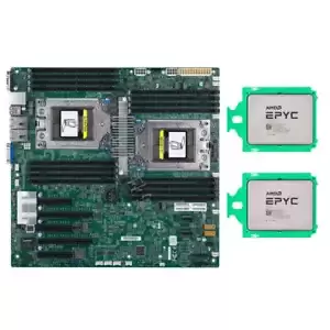 Supermicro H11DSi-NT Motherboard + 2x AMD EPYC 7302 CPU 16 Cores 3.0 GHz 155W