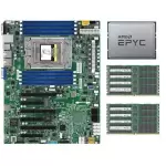Supermicro H11SSL-i Motherboard+ AMD EPYC 7551P CPU 32 Cores + 8x 32GB 2133P RAM