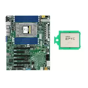 Supermicro H11SSL-i Mainboard + AMD EPYC 7402 CPU 24 Cores 2.8 GH Up to 3.35 GHz